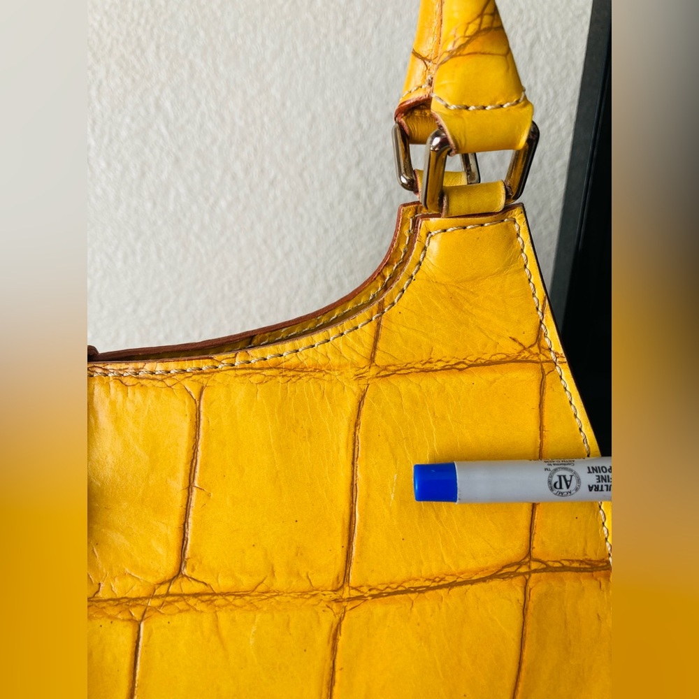 Dooney & Bourke Croc Embossed Alto Leather Shoulder Bag -MADE IN ITALY - Picture 11 of 16